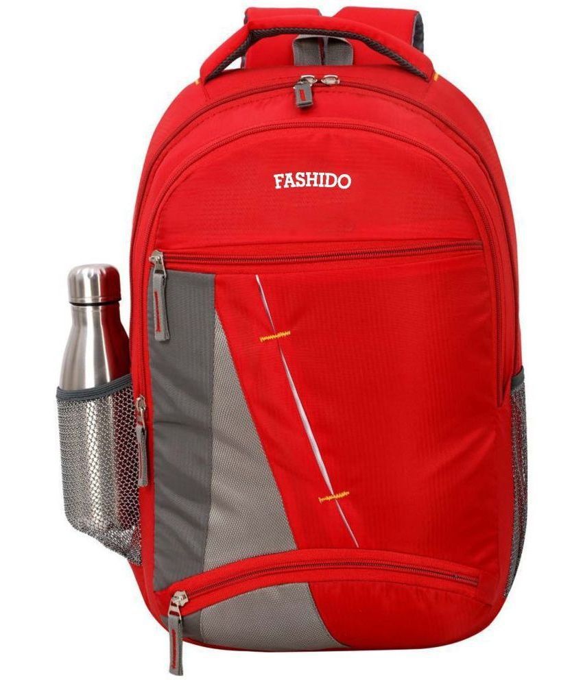     			FASHIDO FASHION - Red Polyester Backpack bag ( 35 Ltrs )