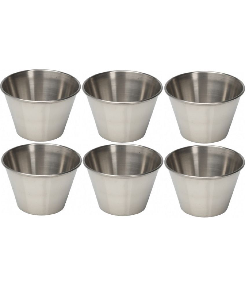     			HOMETALES - Sauce Cup 75 ml Stainless Steel Chip&Dip Bowl 75 mL ( Set of 6 )