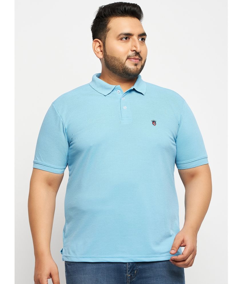     			RELANE - Sky Blue Cotton Blend Regular Fit Men's Polo T Shirt ( Pack of 1 )