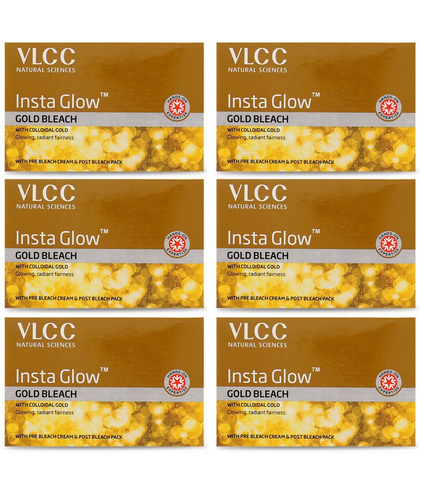     			VLCC Insta Glow Gold Bleach, 60 g (Pack of 6)