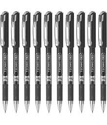 FLAIR Techno 0.5mm Gel Pen Box Pack | Japanese Waterproof Gel Ink For Smudge Free Writing | Comfortable Grip For Easy Handling | Black Ink, Pack of 20 Pens
