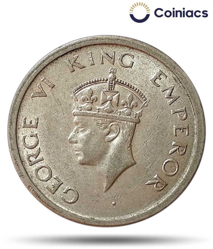     			Coiniacs - One Rupee 1947 George VI King Nickel 1 British India Numismatic Coins