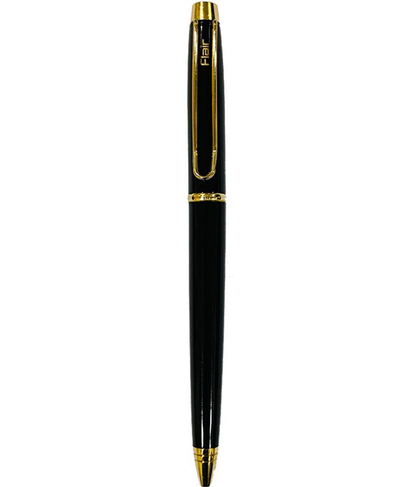     			FLAIR Platinum Series Vitron Ball Pen Blister Pack | Swiss Tip Technology With Twist Mechanism | Unique Gold Clip With Attractive Look | Smooth Refillable Pen | Blue Ink, Pack Of 1