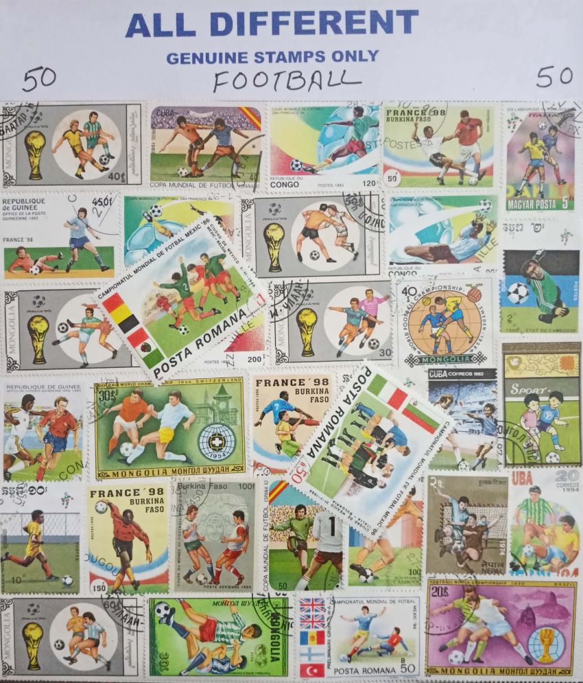     			Hop n Shop - Collection of Different Football Theme 50 Stamps