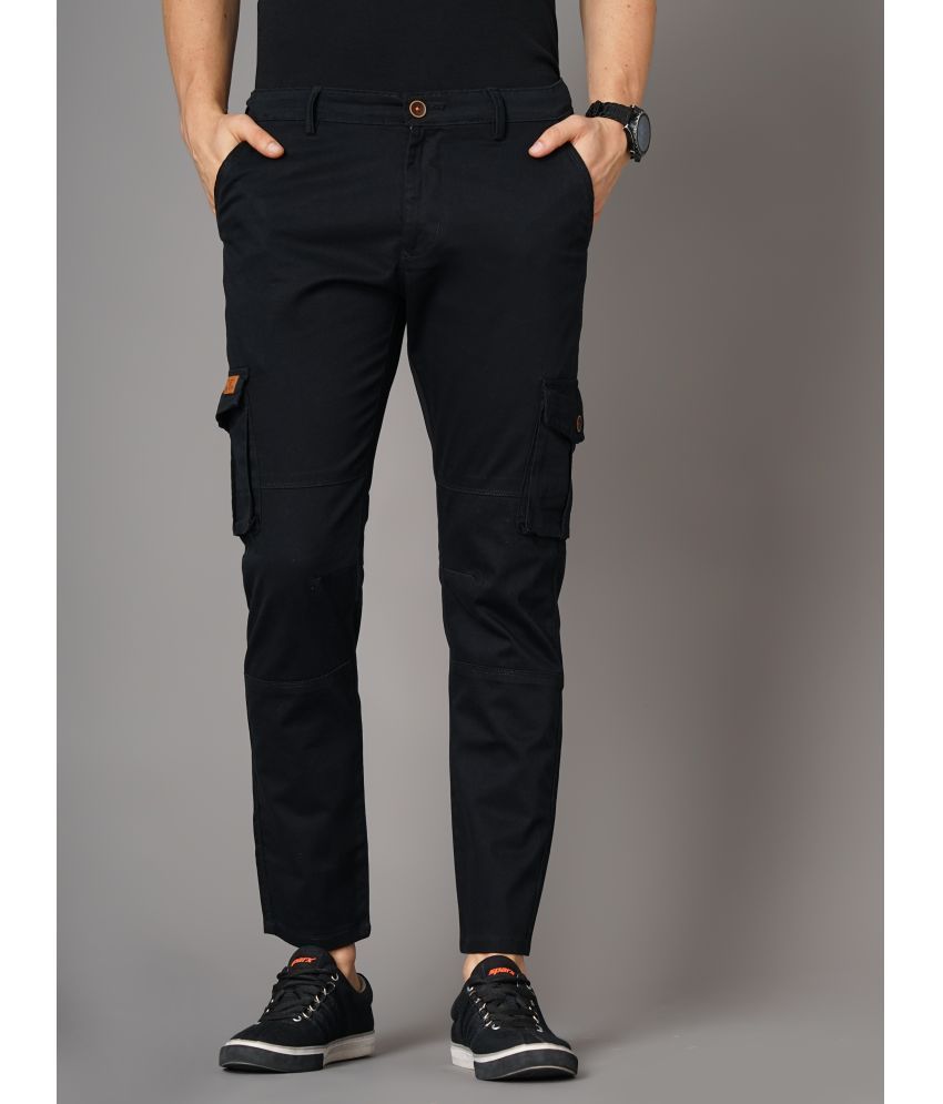     			Paul Street Black Slim Cargos ( Pack of 1 )