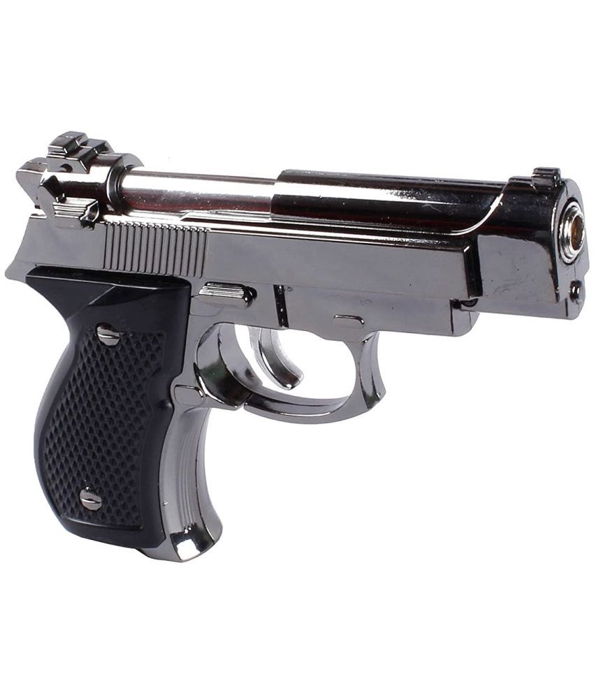     			Refillable Gas Lighter Gun Pistol Lighter -Windproof Jet Flame Gun Shaped Pocket Lighter