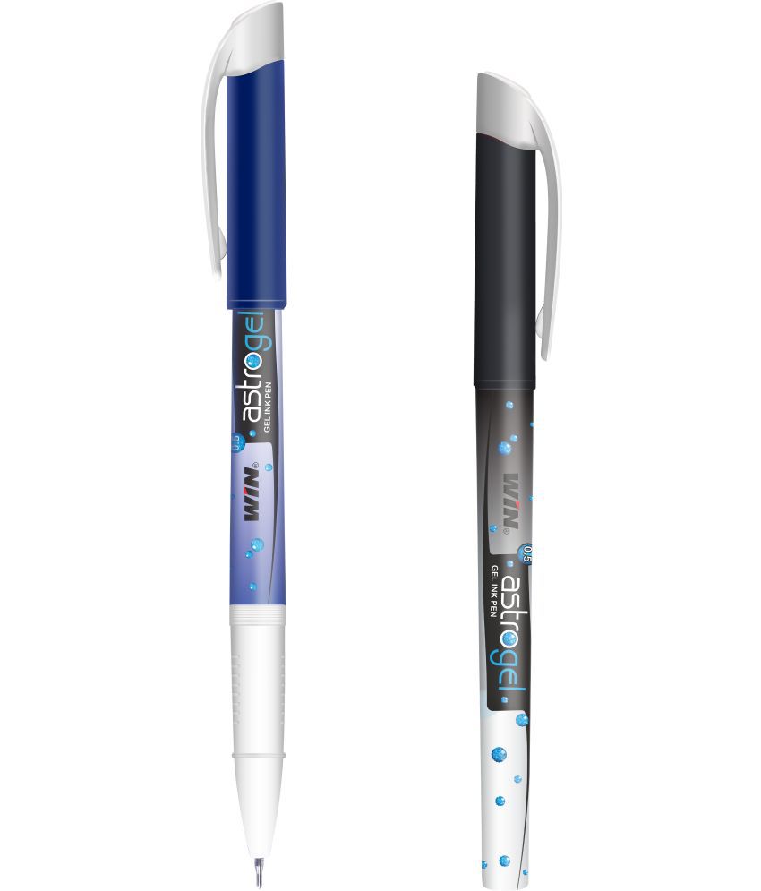     			Win Astro Gel 40Pcs(20 Blue,20 Black)|0.7 mm Tip|School & Office Gel Pen (Pack of 40, Multicolor)