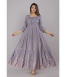 ANNEIV - Grey Rayon Women's Anarkali Kurti ( Pack of 1 )