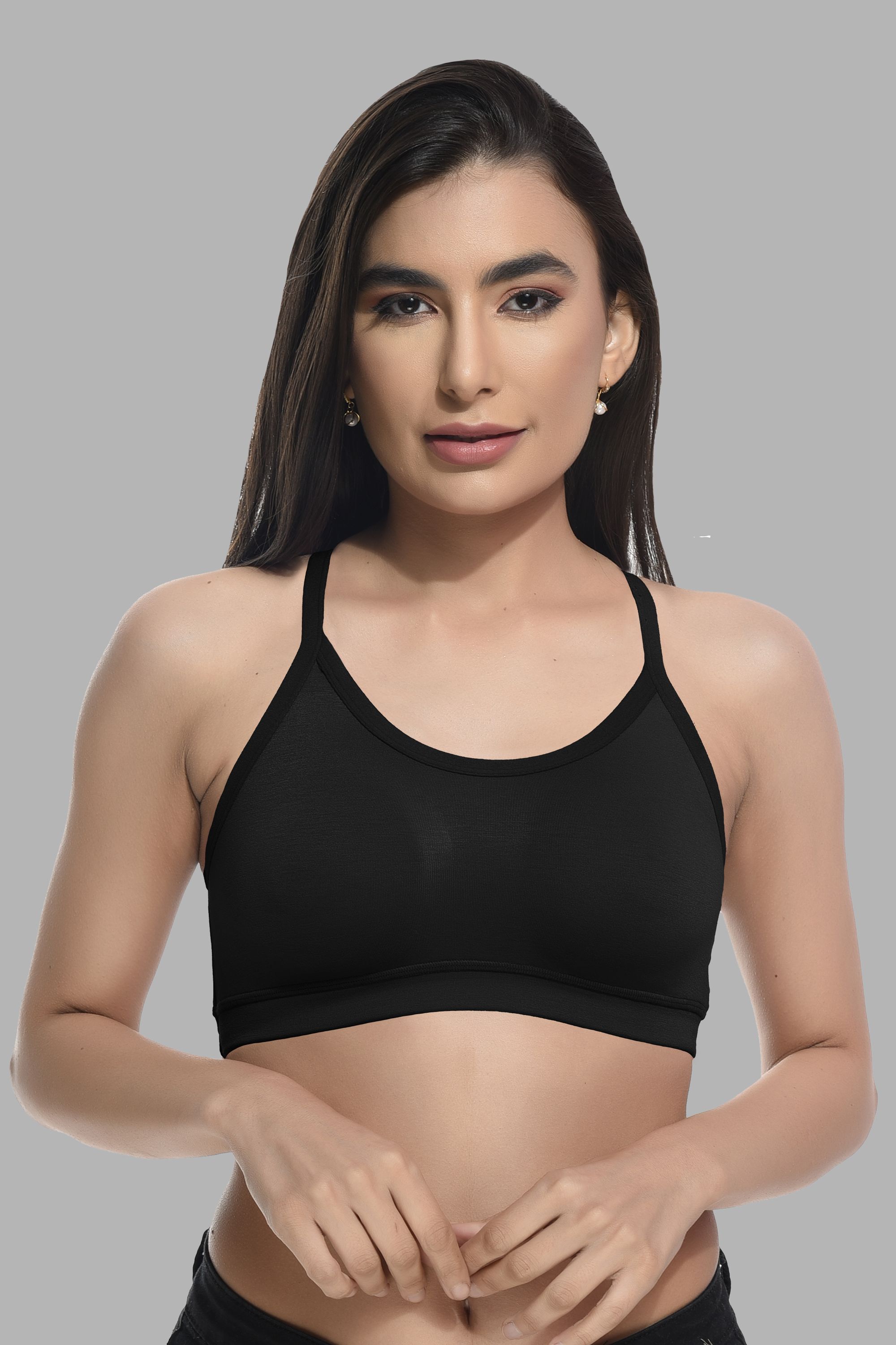     			Madam Cotton Blend Non Padded Women's Everyday Bra ( Black )