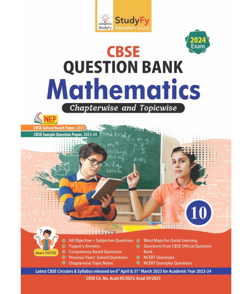     			StudyFy Class 10 Mathematics CBSE Question Bank For 2024 Board Exams | Chapterwise & Topicwise Notes | Previous Year's Solved Questions