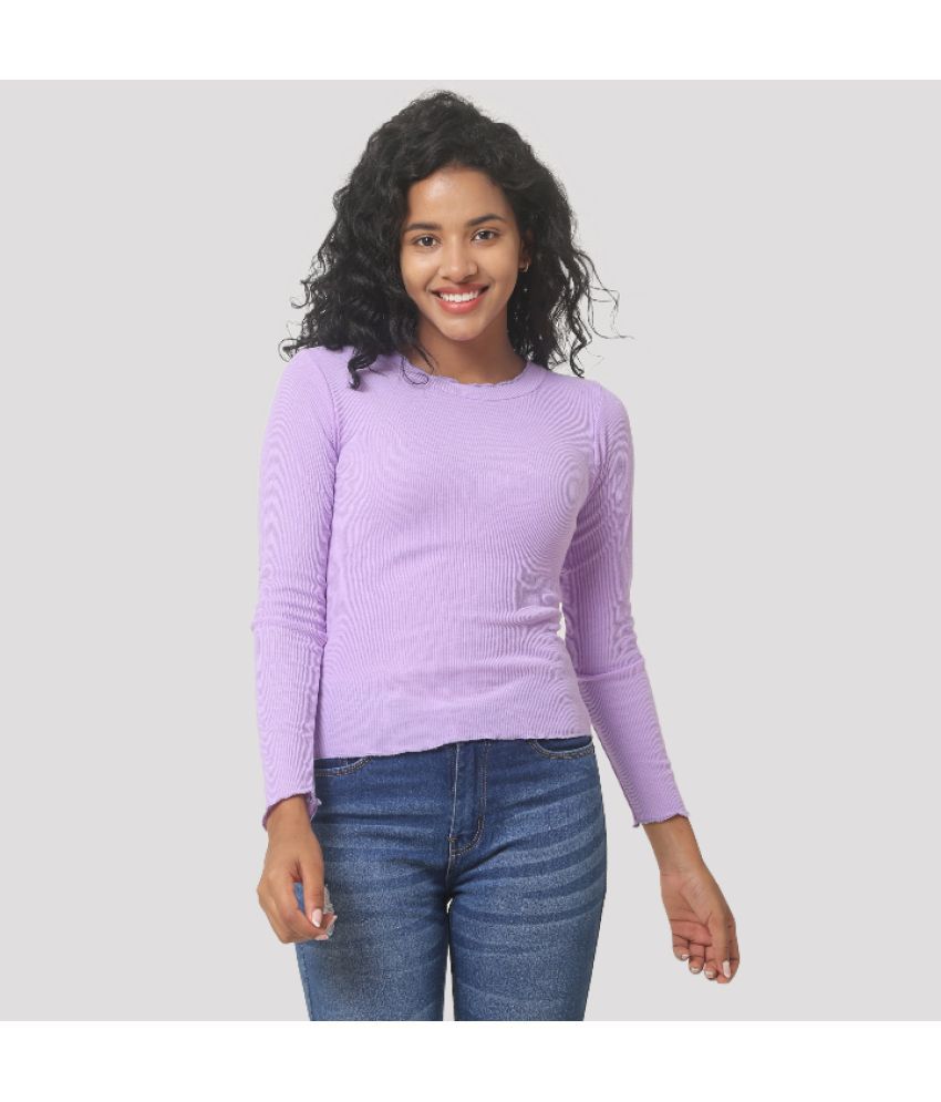     			AKTIF - Purple Cotton Women's Regular Top ( Pack of 1 )