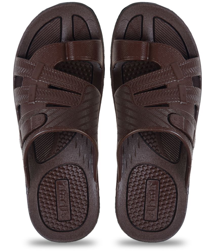     			Ajanta - Brown Men's Leather Slipper