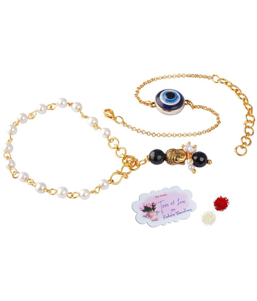     			JFL - Jewellery For Less - Gold Bracelet ( Pack of 2 )