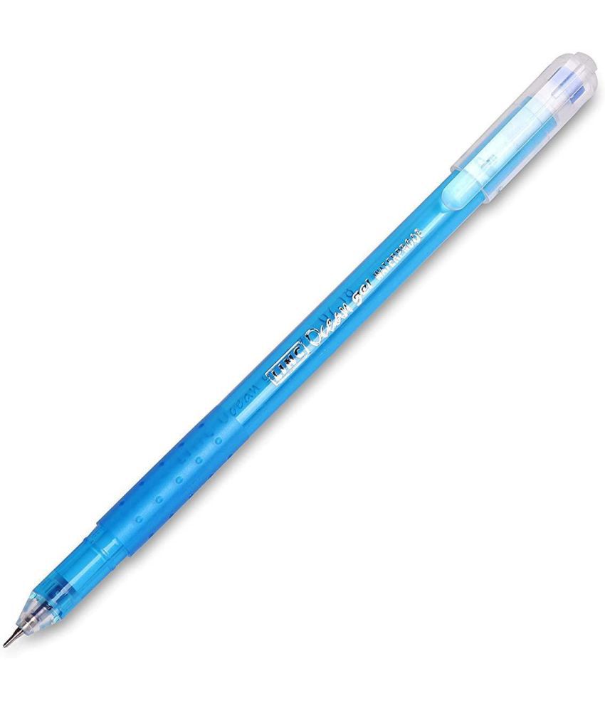    			Linc Ocean Classic Gel Pen Card Pack | 0.55mm SS Tip | Waterproof Ink for Smudge-Free Writing | Comfortable textured Grip | Leak-proof Technology | Smooth Writing Pens | Blue, Pack of 25
