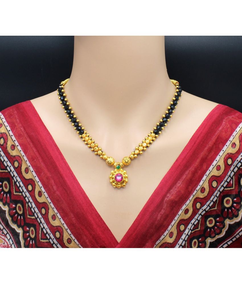     			Soni jewellery - Golden Mangalsutra ( Pack of 1 )
