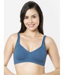 Amante Cotton Lightly Padded Women's Plunge Bra ( Blue )