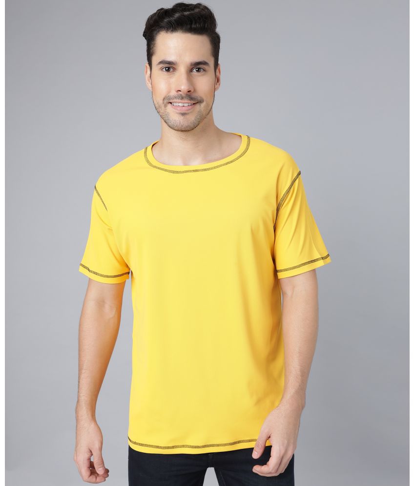     			Crastic - Yellow Polyester Regular Fit Men's T-Shirt ( Pack of 1 )