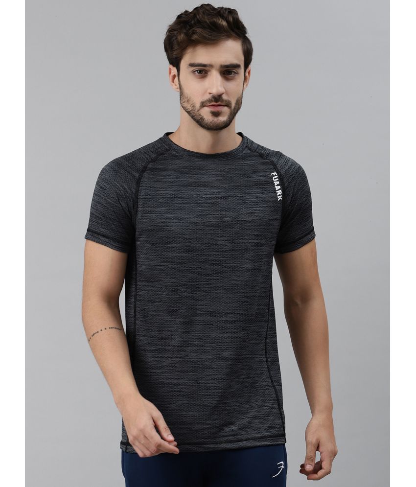     			Fuaark - Grey Polyester Slim Fit Men's Sports T-Shirt ( Pack of 1 )