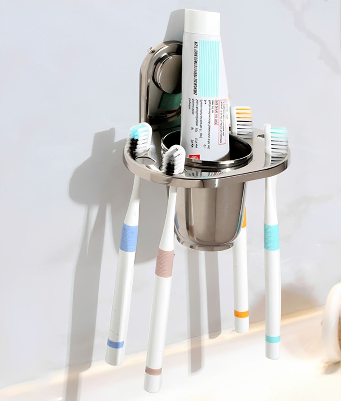     			HOMETALES - Stainless Steel Premium Bathroom Tooth Brush holder