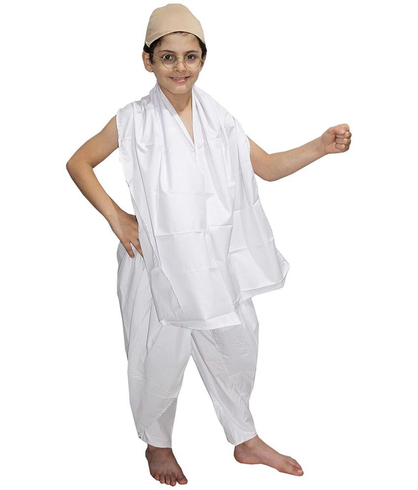     			Kaku Fancy Dresses Mahatma Gandhi Costume for Republic Day & Independence Day | National Hero Freedom Fighter Fancy Dress For Boys - 7-8 Years