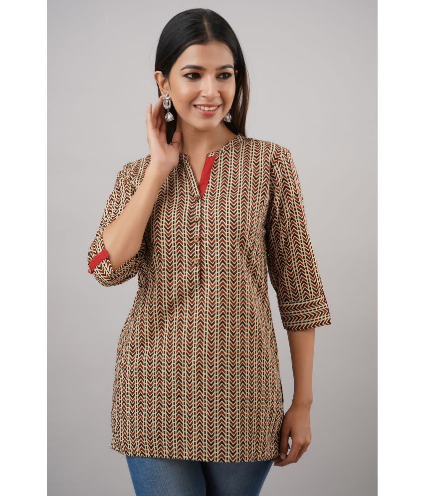     			NeshamaKurti - Beige Rayon Women's Tunic ( Pack of 1 )