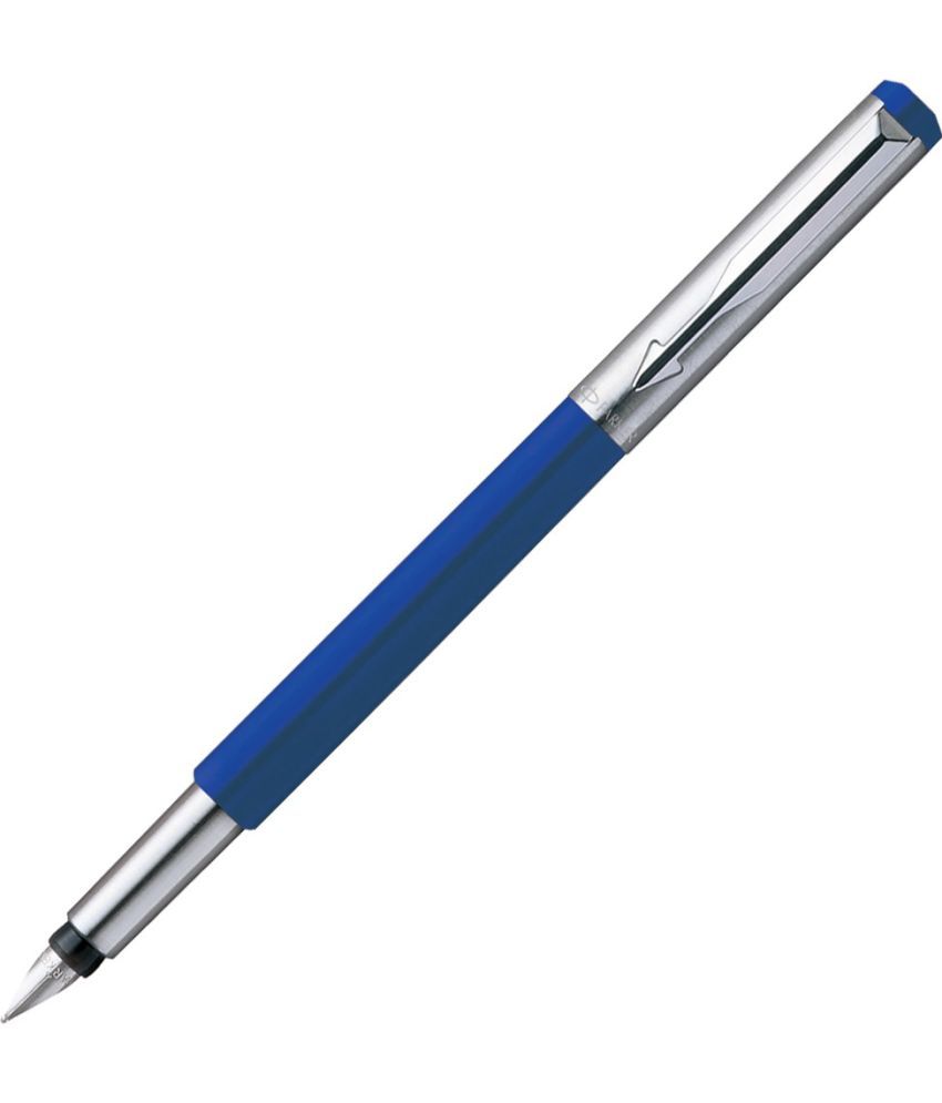     			Parker Vector Mettalix Fountain Pen (Blue) with Quick Ink Bottle