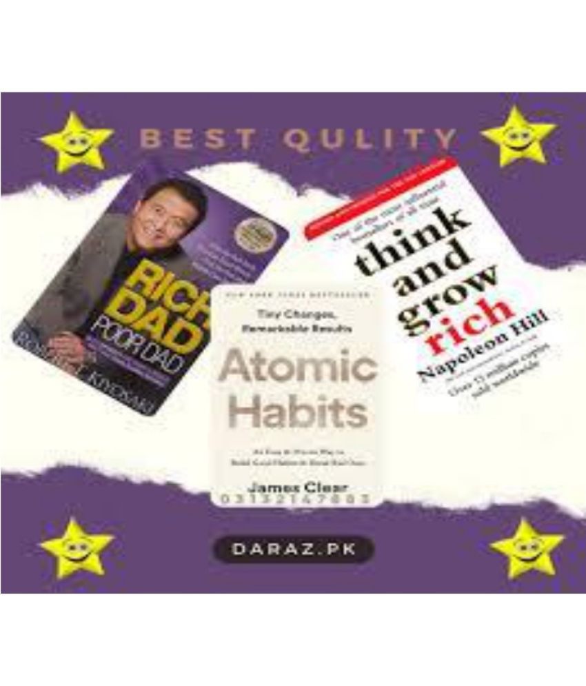     			Rich Dad Poor Dad + Atomic Habits + Think and Grow Rich