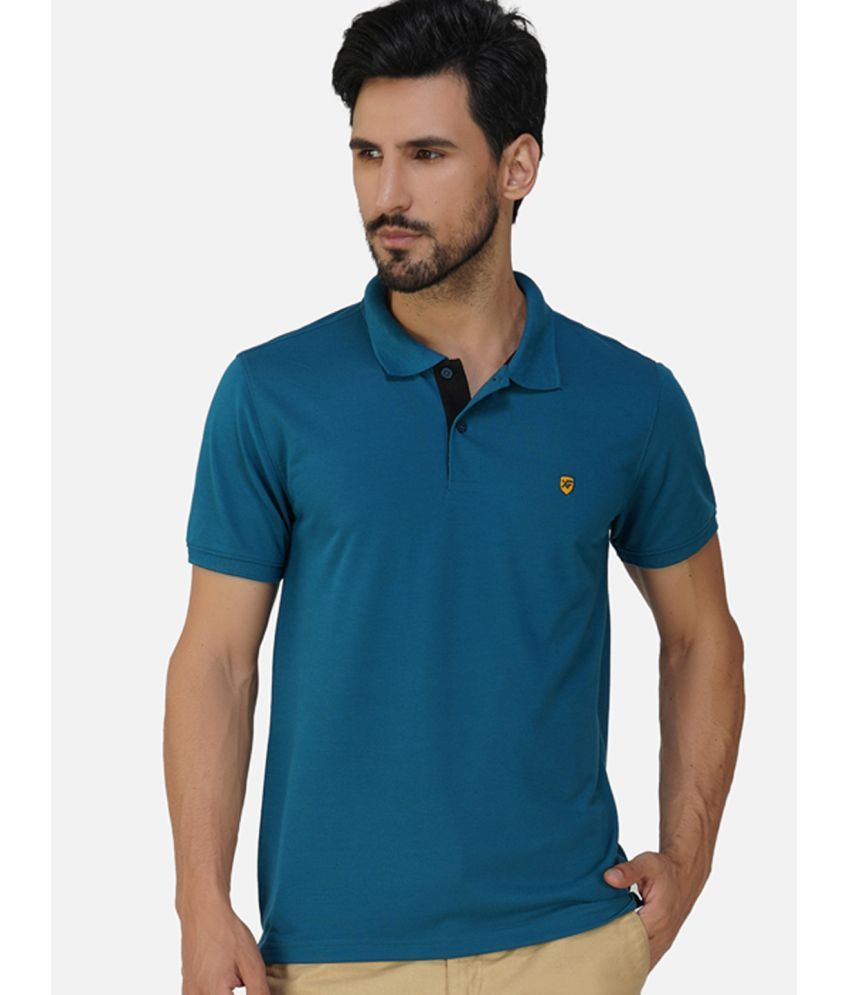     			XFOX - Navy Cotton Blend Regular Fit Men's Polo T Shirt ( Pack of 1 )