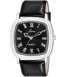 Jainx - Black Leather Analog Men's Watch