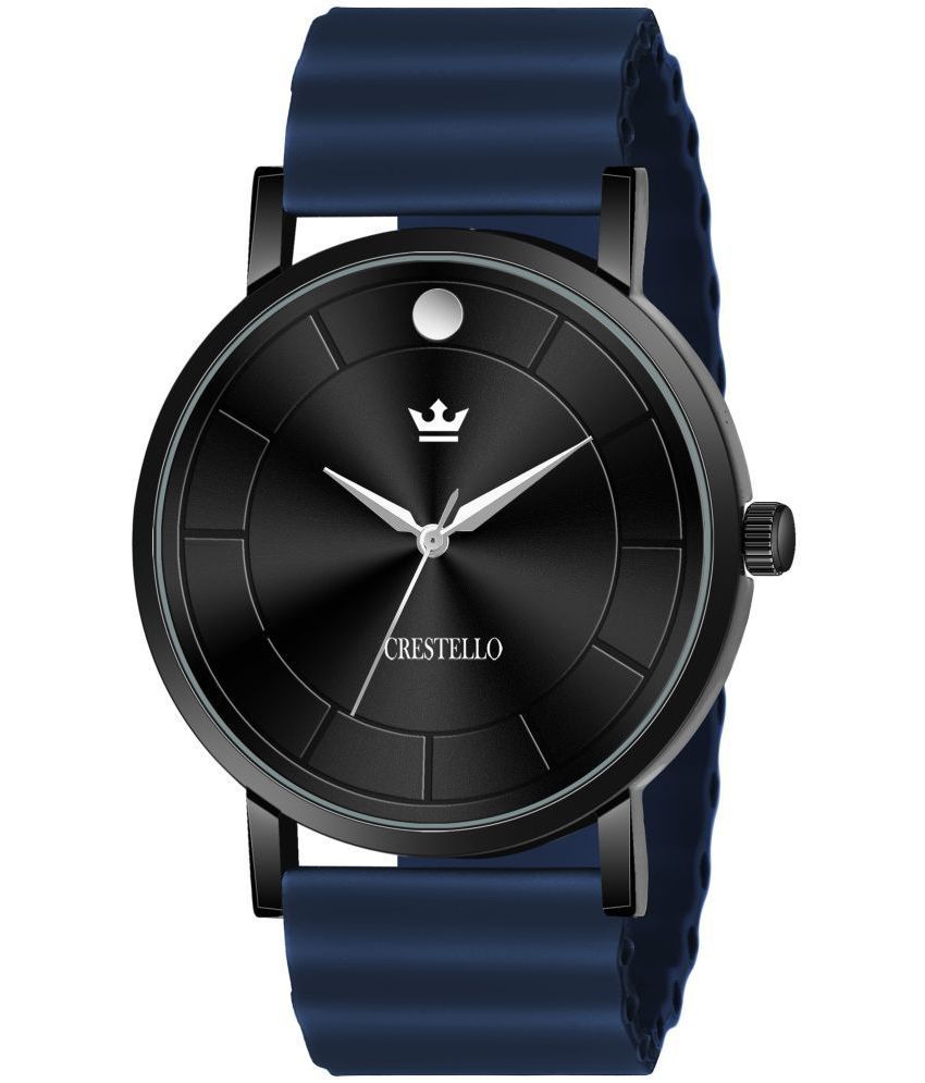     			Crestello - Blue Silicon Analog Men's Watch