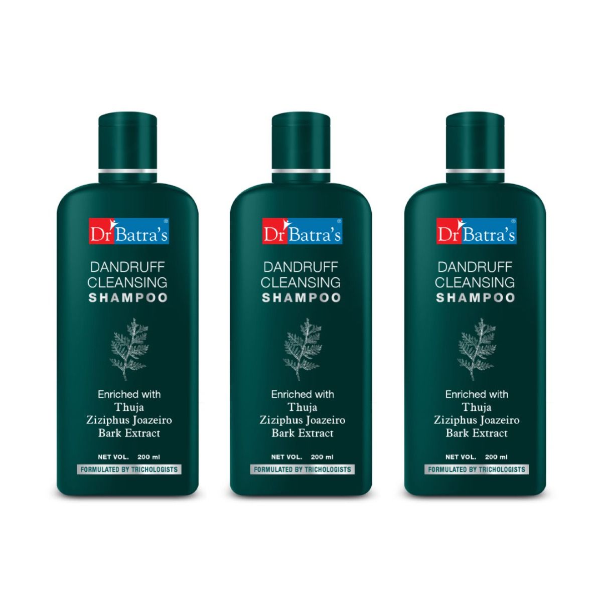     			Dr Batra's Dandruff Cleansing Shampoo Enriched With Thuja - 200 ml (Pack of 3)