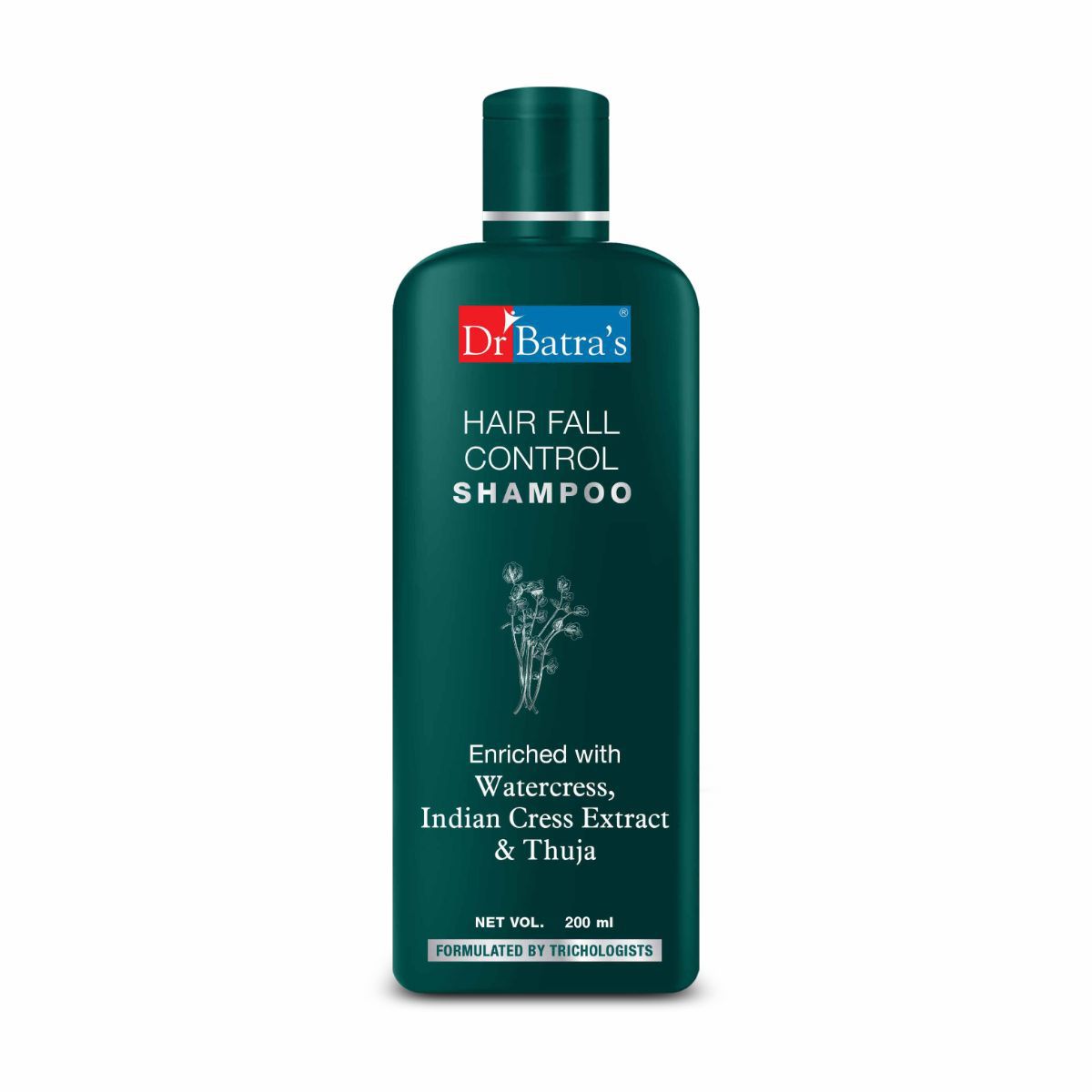     			Dr Batra's Hair Fall Control Shampoo, Herbal Shampoo for Hair Fall, Paraben, SLES, Best Shampoo For Hair Loss (200 ml, Pack of 1)