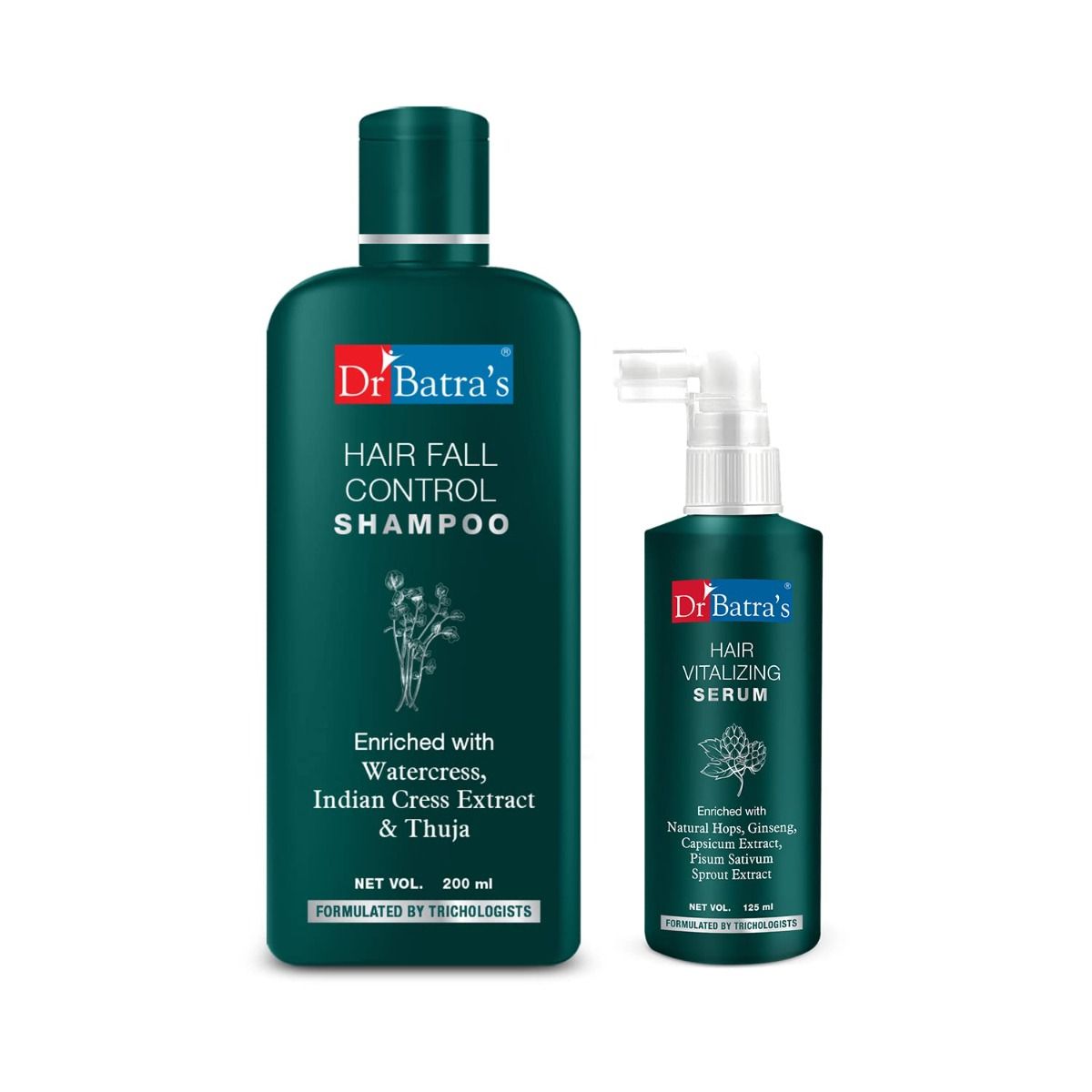     			Dr Batra's Hair Vitalizing Serum 125 ml and Hairfall Control Shampoo- 200 ml (Pack of 2)