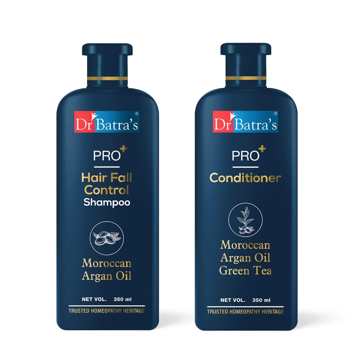     			Dr Batra's Pro+ Hair Fall Control Shampoo And Pro+ Conditioner For Men & Women 350Ml (Pack Of 2)