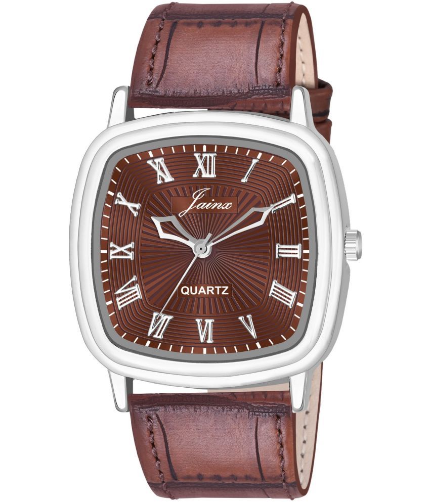     			Jainx - Brown Leather Analog Men's Watch