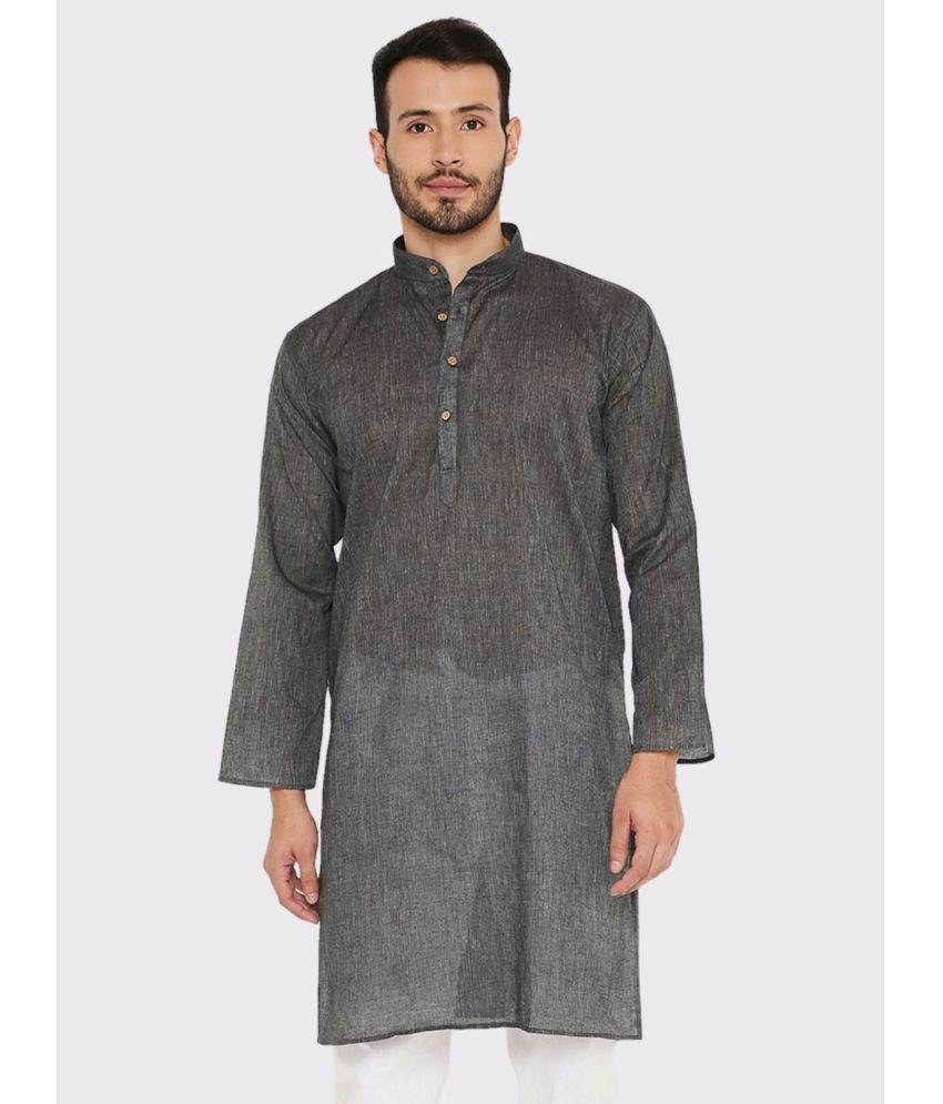     			Maharaja - Black Cotton Men's Regular Kurta ( Pack of 1 )