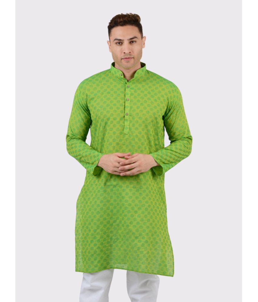     			Maharaja - Green Cotton Men's Regular Kurta ( Pack of 1 )