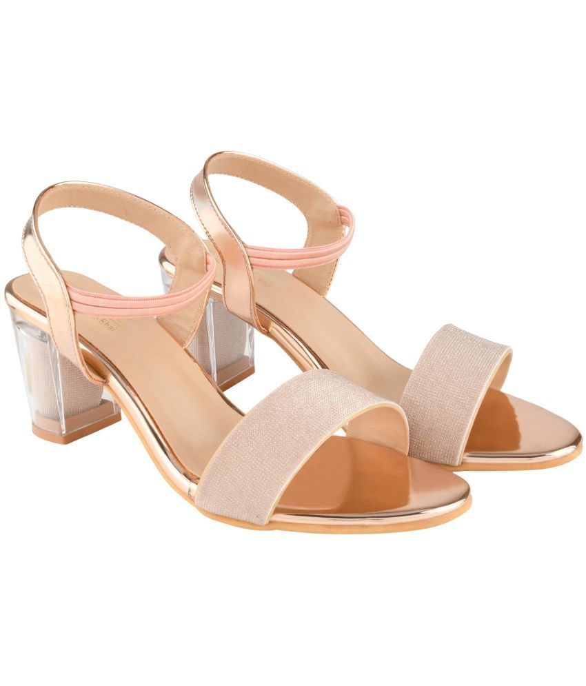     			Shoetopia Girls Copper Heels