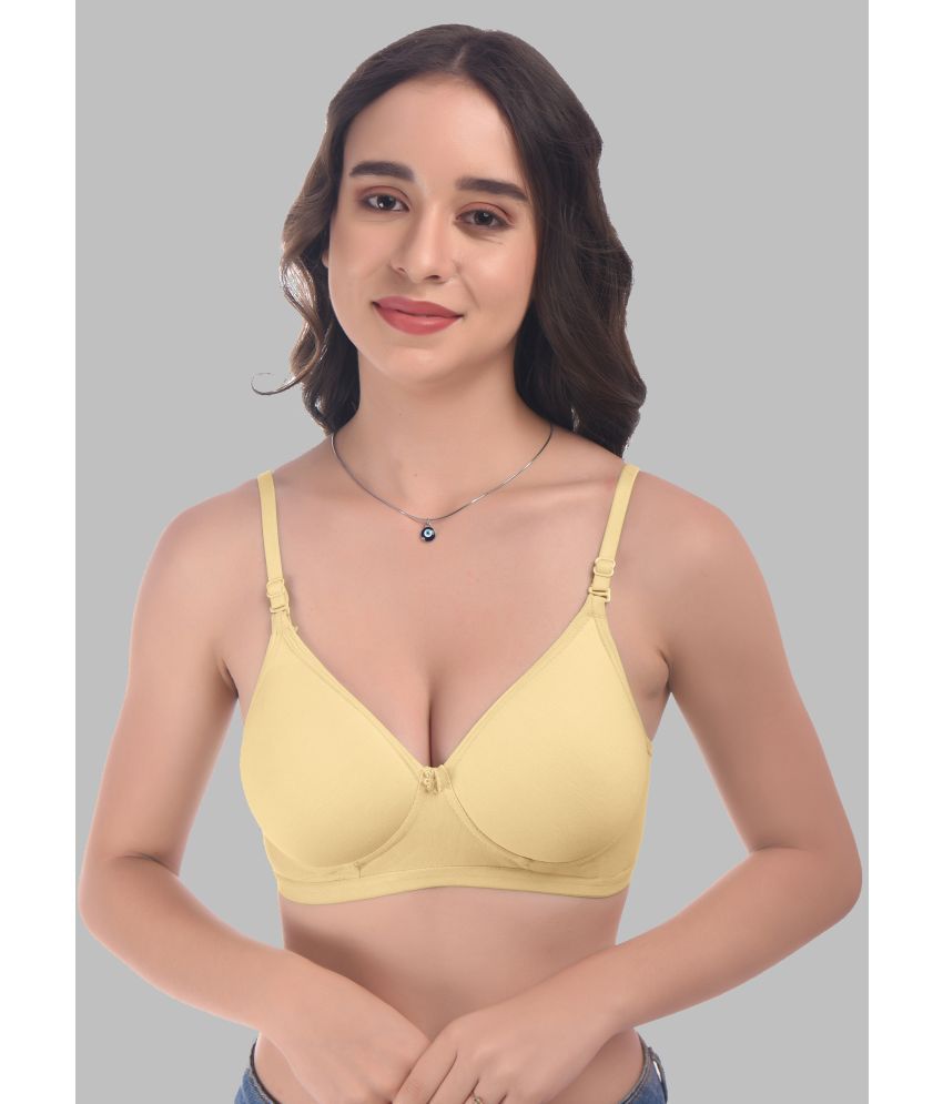     			Elina - Yellow Cotton Non Padded Women's Everyday Bra ( Pack of 1 )