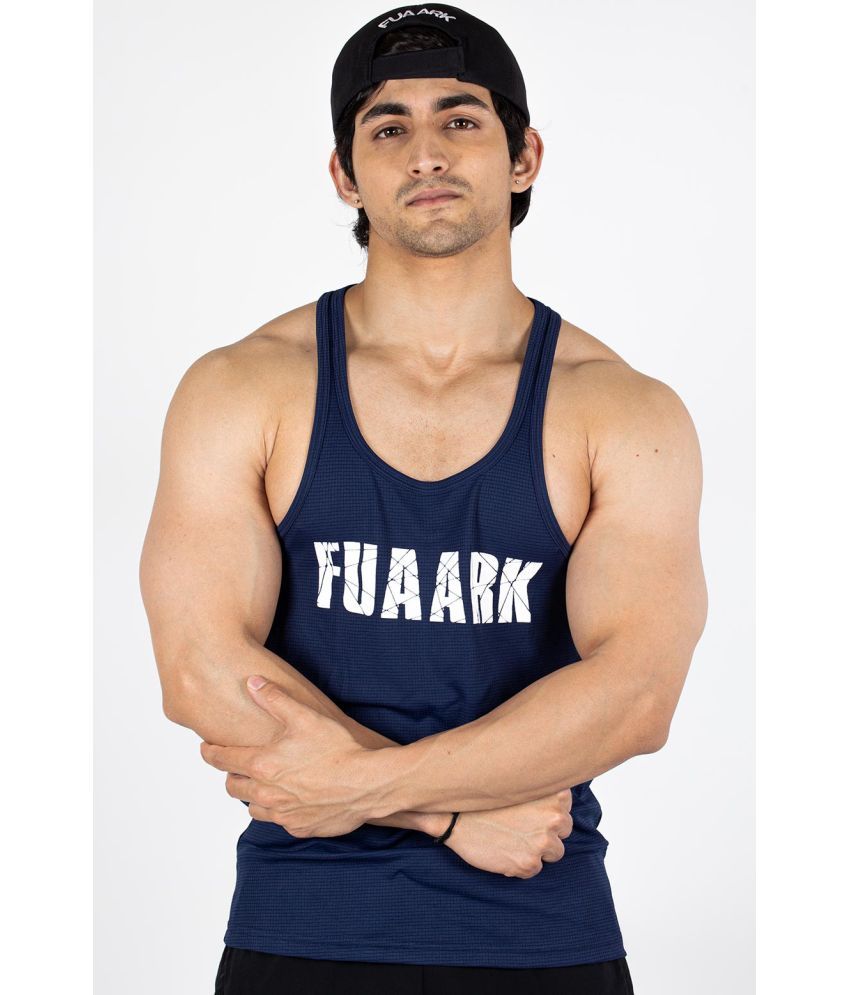     			Fuaark - Navy Polyester Slim Fit Men's Tanks ( Pack of 1 )