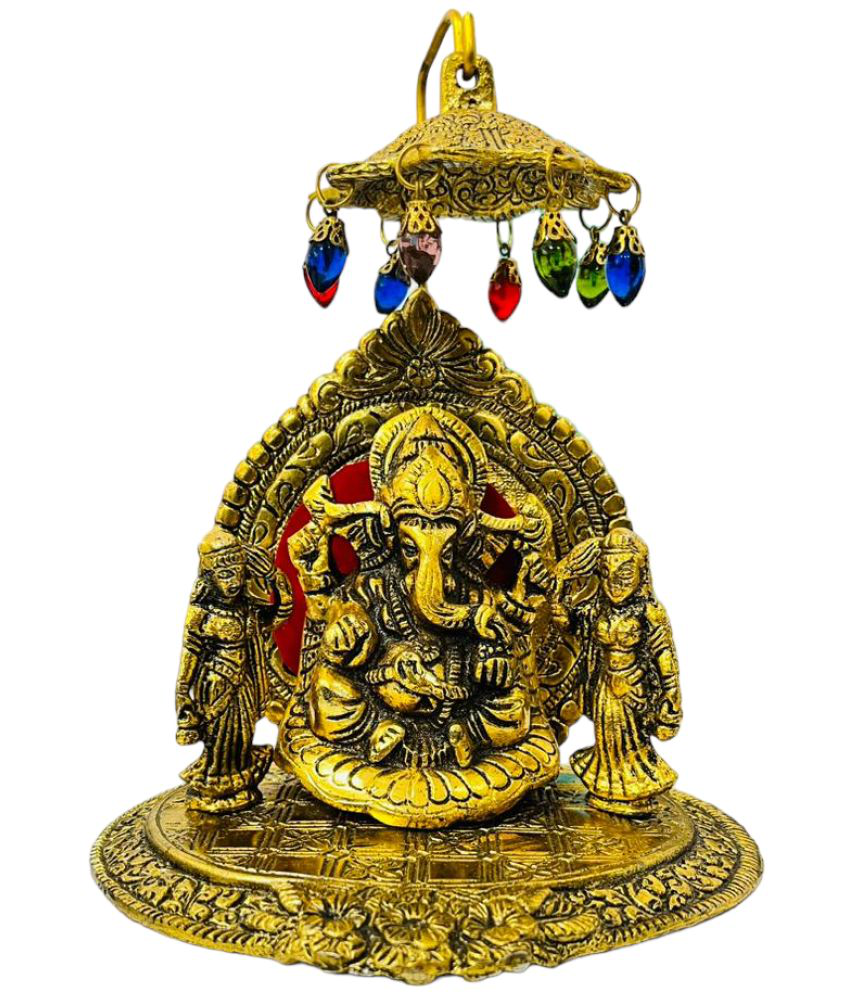     			Green Tales - Brass Lord Ganesha Idol ( 18 cm )