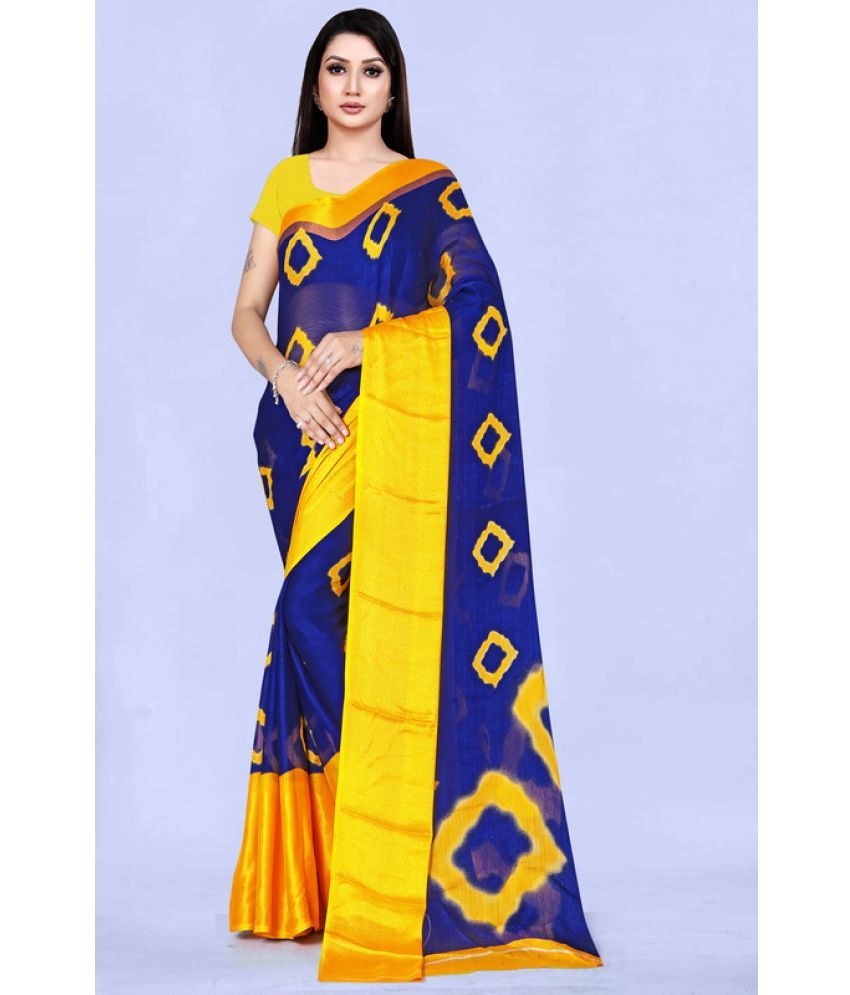     			Kandora - Blue Brasso Saree With Blouse Piece ( Pack of 1 )