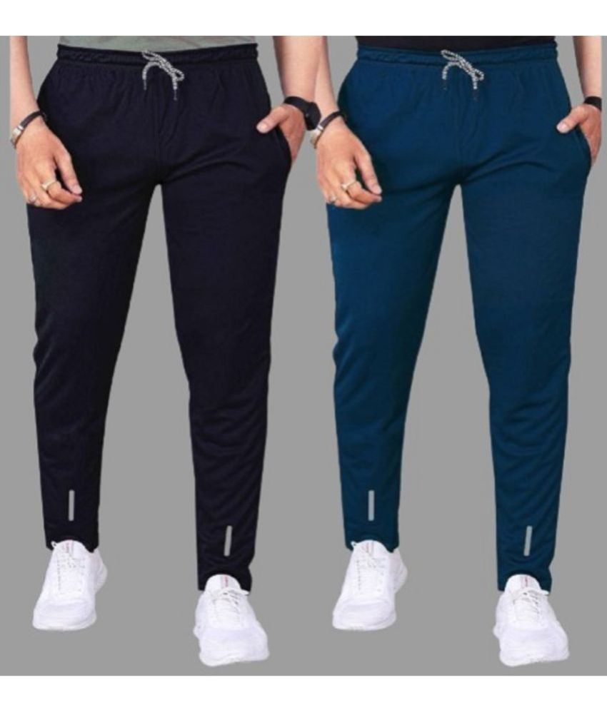     			Leavess - Multicolor Polyester Men's Trackpants ( Pack of 2 )