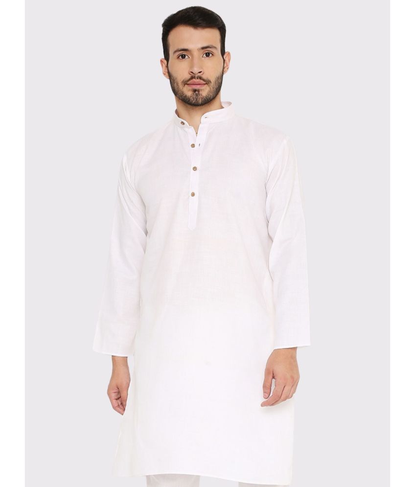     			Maharaja - White Cotton Men's Regular Kurta ( Pack of 1 )