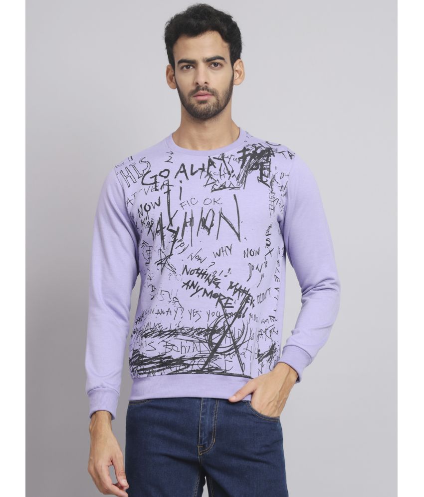     			OBAAN - Purple Cotton Blend Regular Fit Men's Sweatshirt ( Pack of 1 )