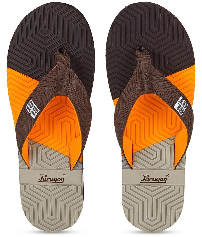     			Paragon - Brown Men's Thong Flip Flop