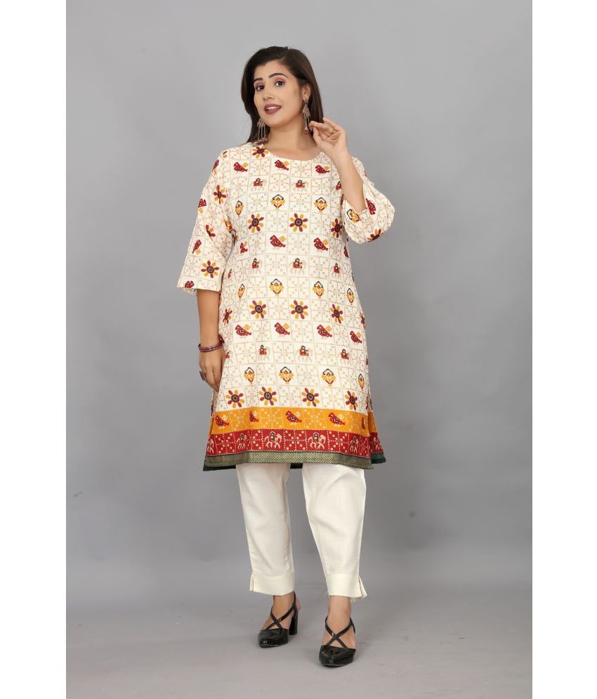     			Riti - Multicoloured Cotton Women's Straight Kurti ( Pack of 1 )