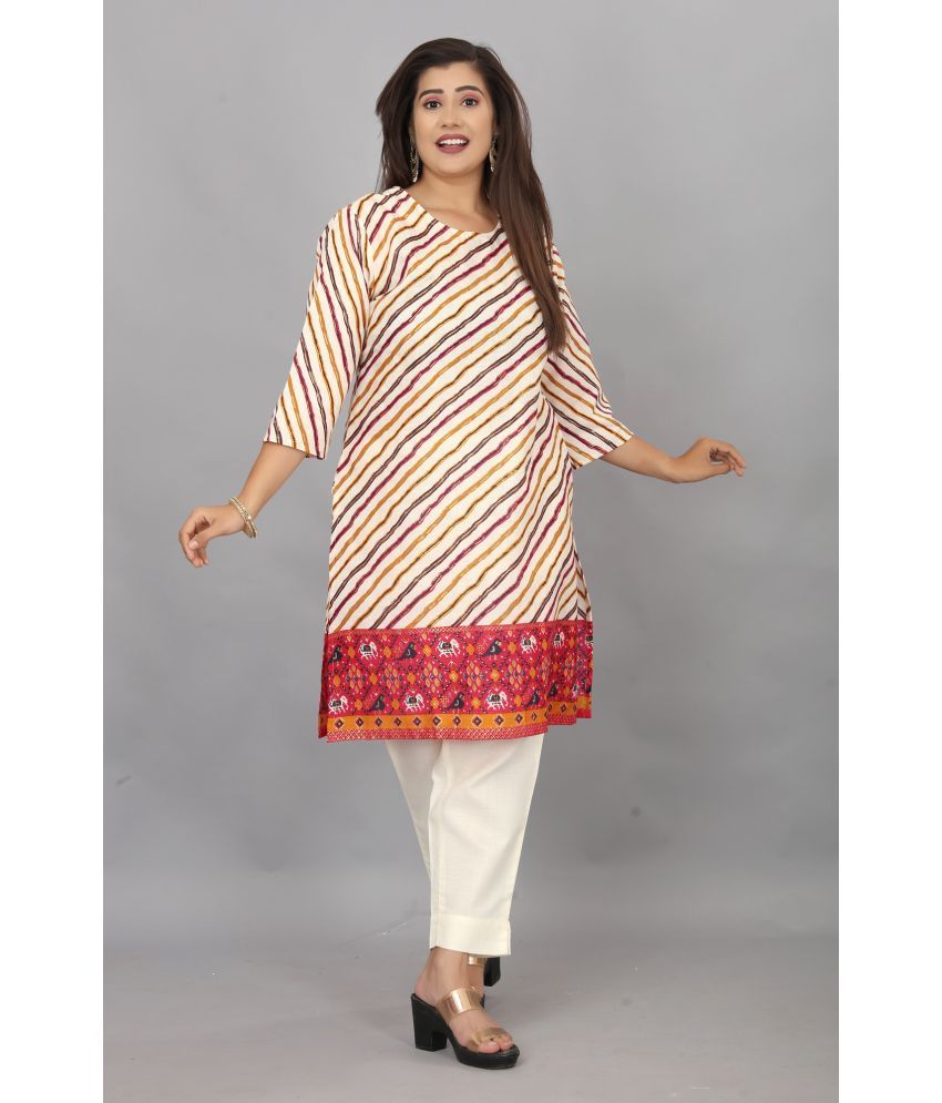     			Riti - Pink Cotton Women's Straight Kurti ( Pack of 1 )