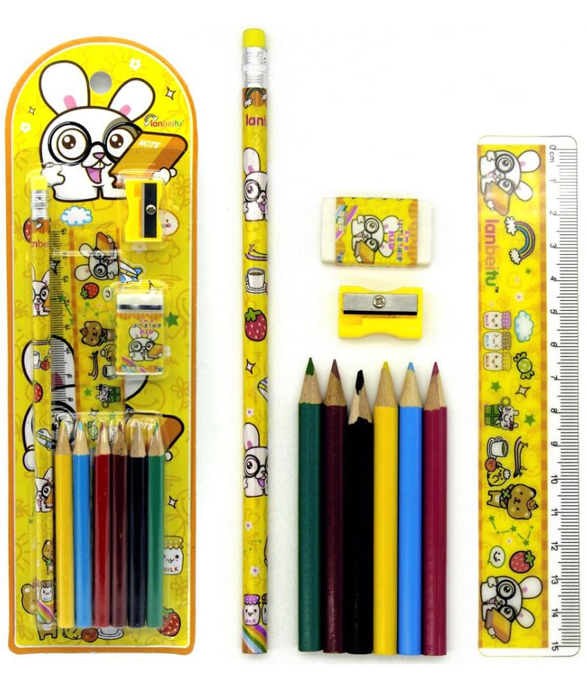     			SE7EN SVN-PNC-SET1-GRN_05 Mixed color Pack Of 5 Pencil Set