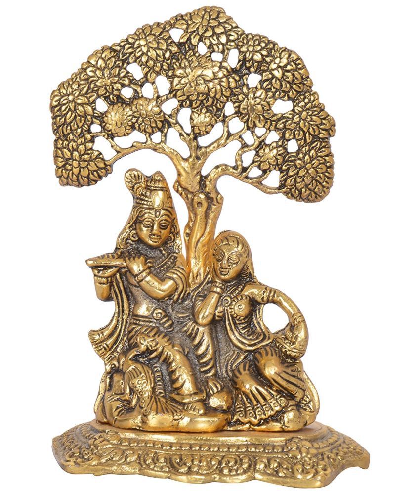     			TISYAA - Brass Radha Krishna Idol ( 17 cm )